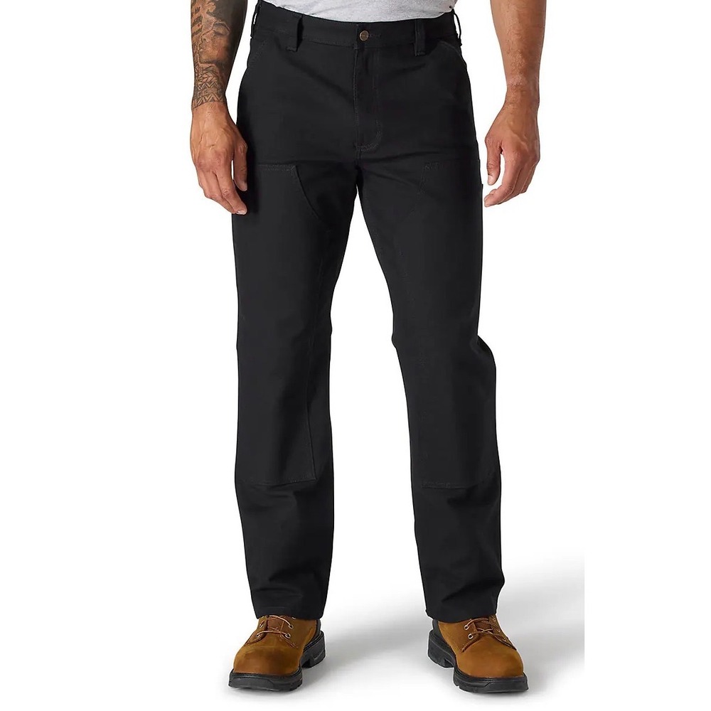 Carhartt Mens Rugged Flex Relaxed Fit Duck Double Front Work Pant Black 38x32